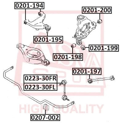 FEBEST 2002-2009 Nissan X-Trail Stabilizer Bar Link 0223-30FL