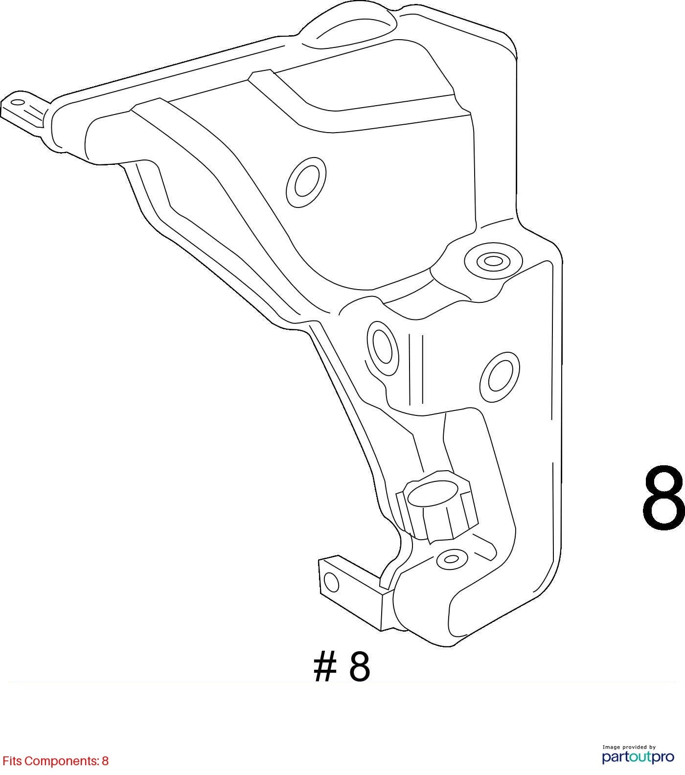 2012–2018 Audi A6 / A7 Windshield Washer Reservoir Tank Used OEM 4G8955453D