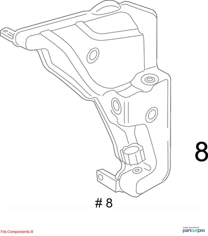2012–2018 Audi A6 / A7 Windshield Washer Reservoir Tank Used OEM 4G8955453D