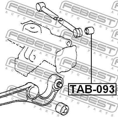 FEBEST 1990-2007 Toyota Land Cruiser Rear Transverse Arm Bushing TAB-093