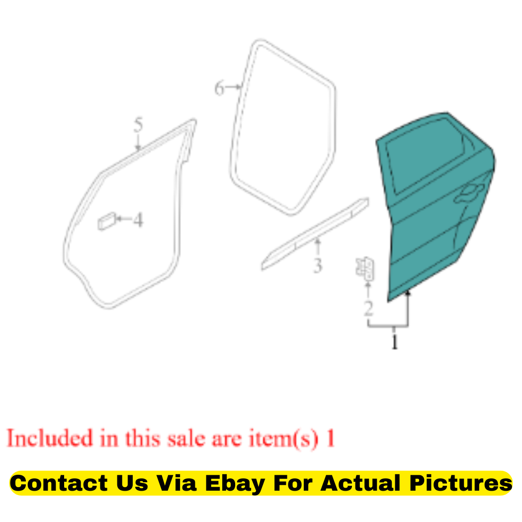 2012 Audi Q5 Rear Left Door Shell Used OEM 8R0833051B