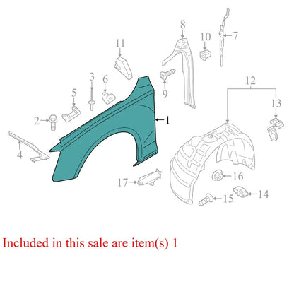 2010 Audi A4 Front Left Fender Used OEM 8K0821105A