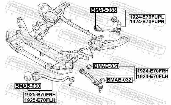 FEBEST BMW Left Lower Front Arm 1924-E70FLH