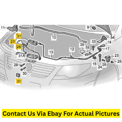 2012 Volkswagen CC Hood (Bonnet) Release & Latch Set Used OEM 3C1823509H