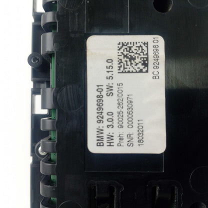 2010-2016 BMW 5 Air conditioning/heating control unit 924969801