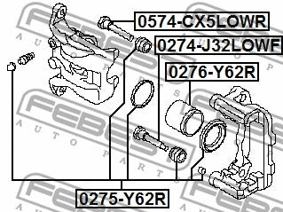 FEBEST 2010 Nissan Armada Brake Caliper Piston 0276-Y62R