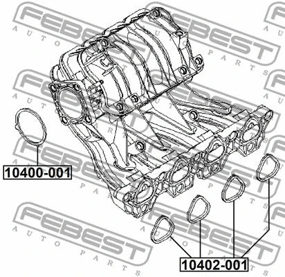 FEBEST 2007-2017 Chevrolet Aveo Intake Manifold Gasket 10402-001