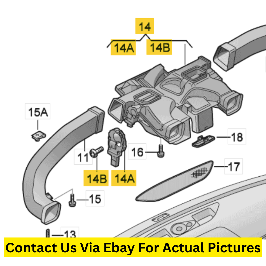 2012 Volkswagen Touareg HVAC Air Duct Intermediate Piece Used OEM 7P1819241B