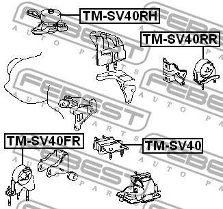 FEBEST 1990-2004 Toyota Camry Left Engine Mount TM-SV40