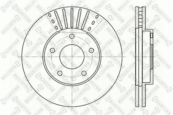 STELLOX 2002-2008 Nissan X-Trail Front Disc Brake Rotor 402068H300