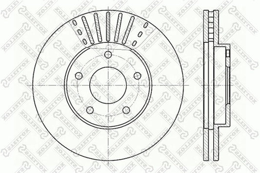 STELLOX 2002-2008 Nissan X-Trail Front Disc Brake Rotor 402068H300