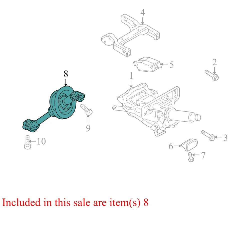 2010 Audi A4 Intermediate Steering Shaft Used OEM 8K1419753H