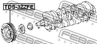 FEBEST 1997-2003 Toyota Corolla Belt Pulley Crankshaft TDS-3ZZFE