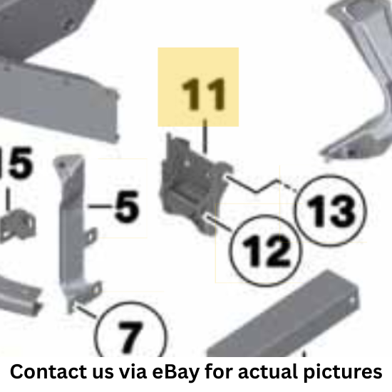 2011–2016 BMW 520i Right Front Bumper Adapter Plate USED OEM 51117186514