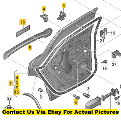 2013 Audi Q5 Rear Left Door Shell Used OEM 8R0833051B
