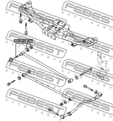 Febest 94-95 Mazda 323 Repair Kit Camber Adjusting Eccentric 0529-007-KIT