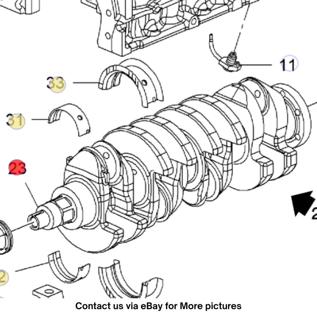 2010 Chevrolet Cruze Engine Crankshaft Used OEM 55569765