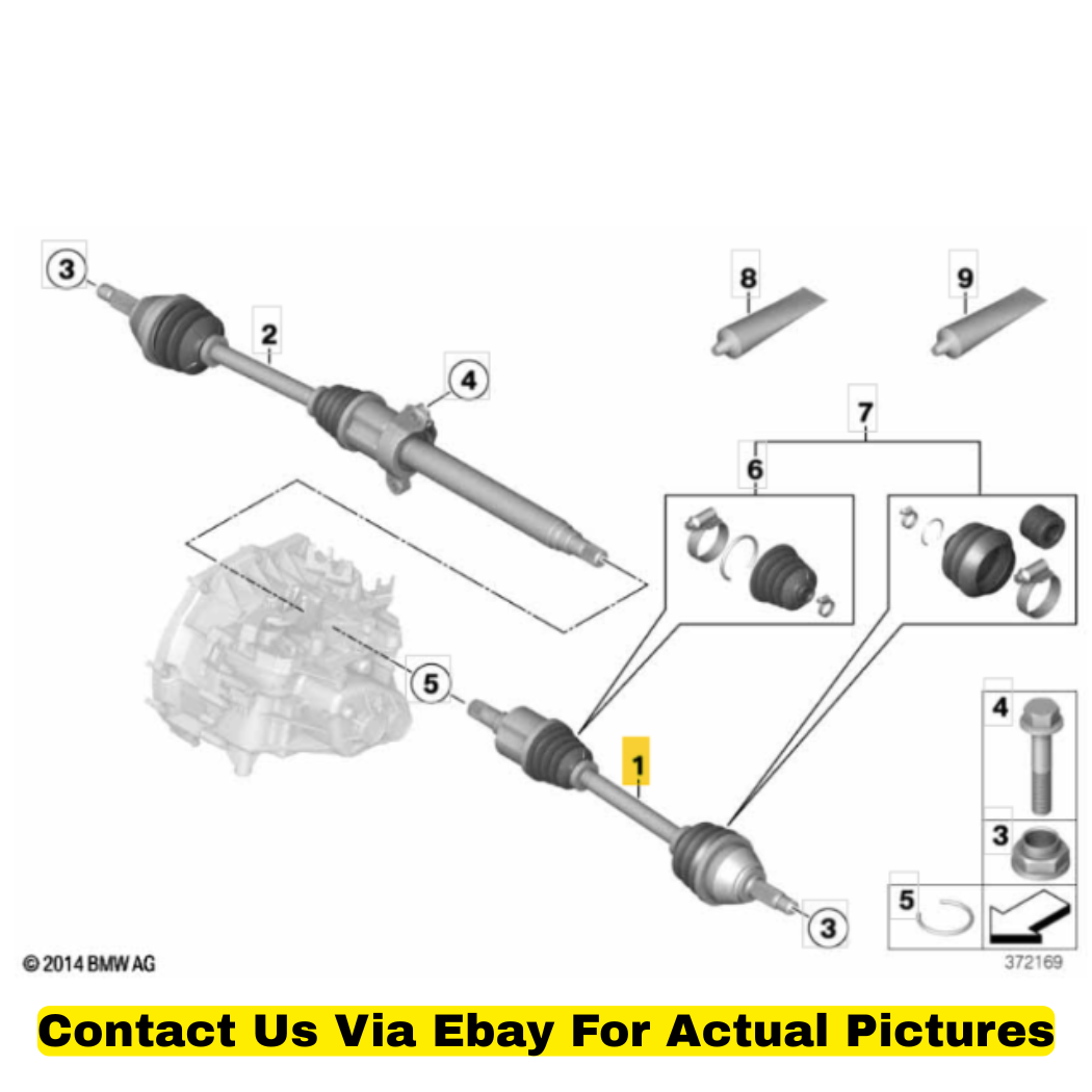 2012 Mini Cooper Countryman Right Front Output Shaft CV Axle UsedOEM 31609806476