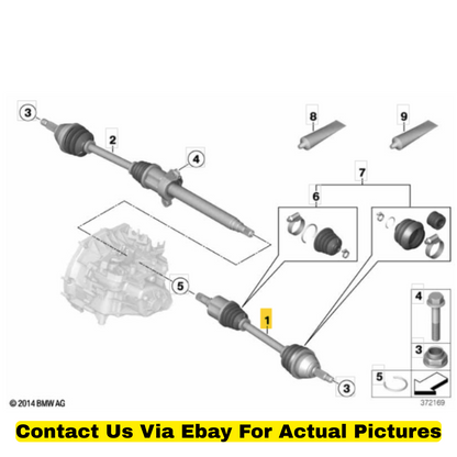 2012 Mini Cooper Countryman Right Front Output Shaft CV Axle UsedOEM 31609806476