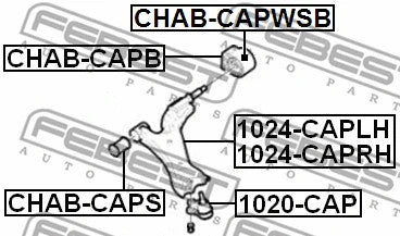 FEBEST 2007-2015 Saturn Vue Rear Bushing Front Control Arm (Hydro) CHAB-CAPWSB