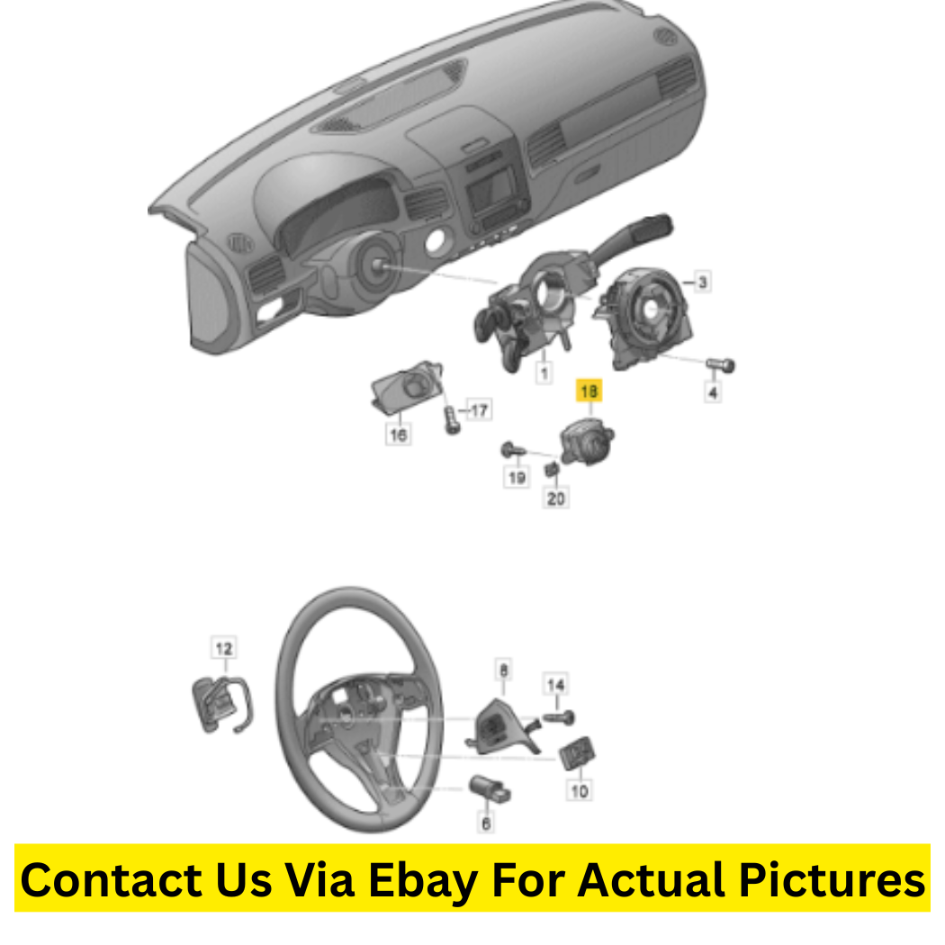 2012 Volkswagen Touareg Ignition Starter Switch & Steering Column Combi Switch
