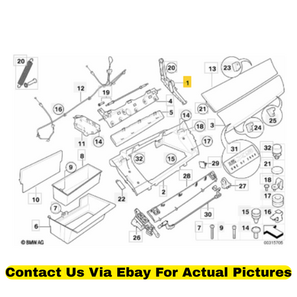 2012 BMW X6 Glovebox Mechanism Used OEM 51169225134