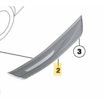 2011–2016 BMW 520i Rear Right Illuminated Door Sill Trim USED OEM 51477203610