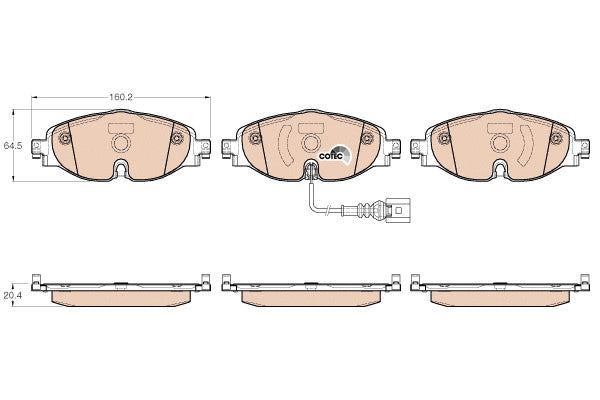 TRW 2015 Volkswagen GTI Disc Brake Pad Set GDB1956