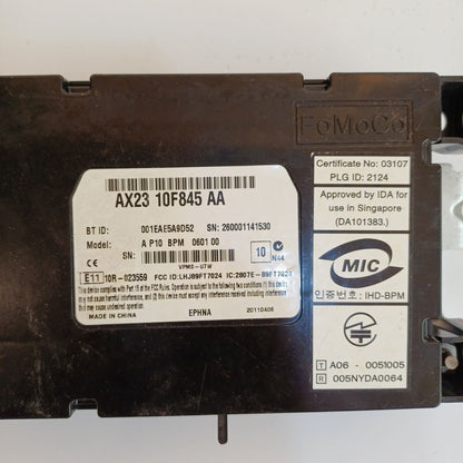 2009-2015 Jaguar XF Bluetooth Radio Control Module AX2310F845
