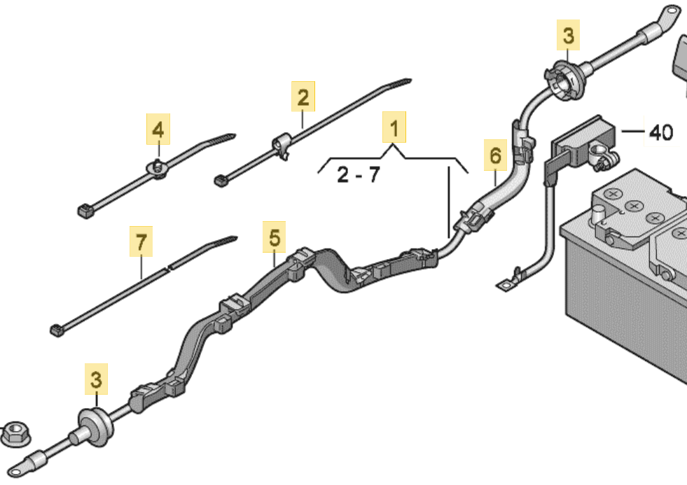 2010–2012 AUDI A4 BATTERY POSITIVE WIRING SET CABLE HARNESS USED OEM 8K1971225H