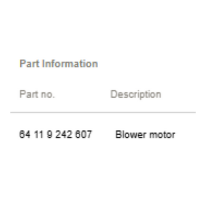 2011–2016 BMW 5-Series (F10) HVAC Blower Motor Assembly OEM 64119242607