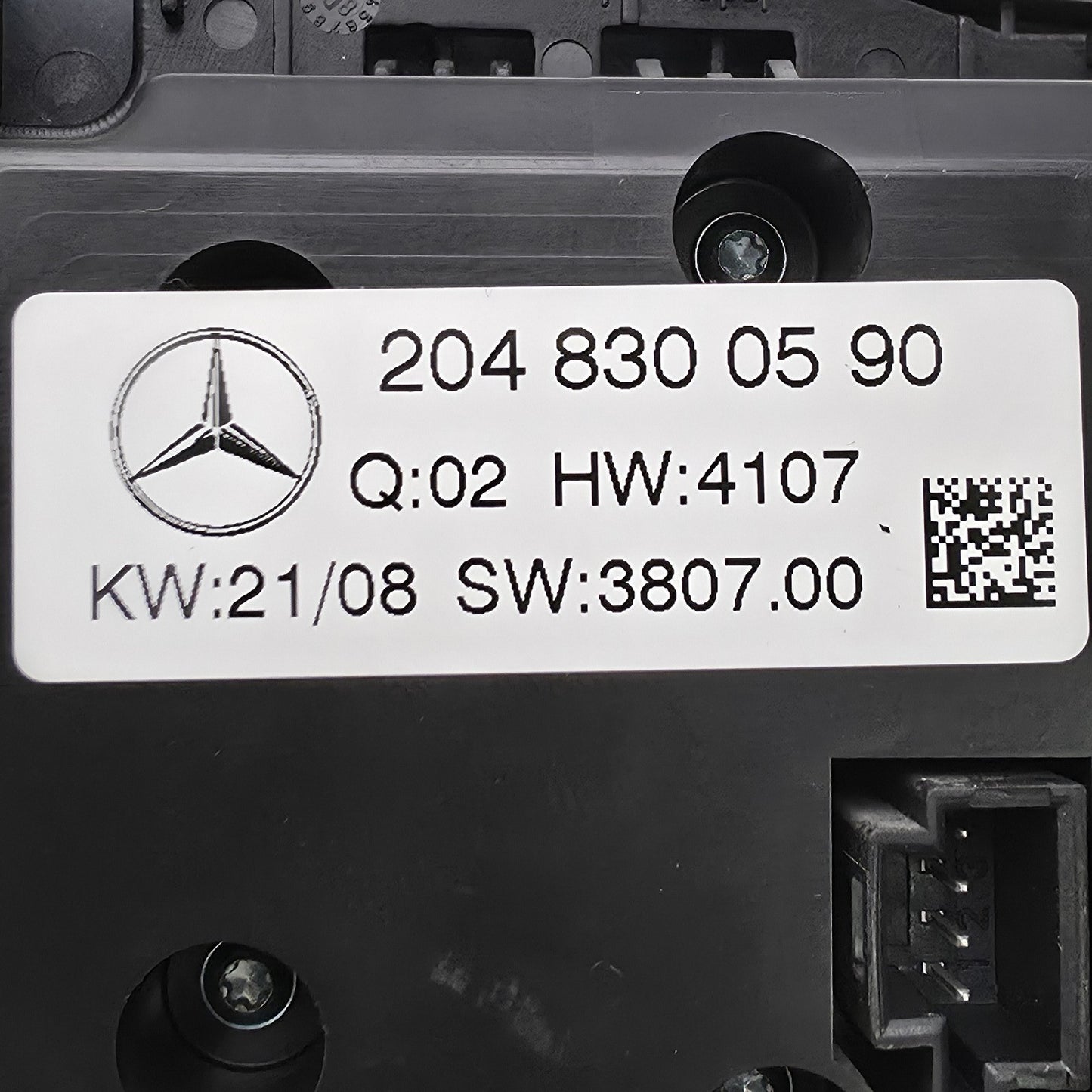 2008-2011 Mercedes-Benz C-Class Climate Control Panel 2048300590