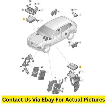 2012 Volkswagen Touareg Gateway Diagnosis Interface Data Bus Used OEM 7P6907530C