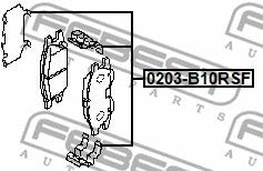 FEBEST NISSAN Disc Brake Clip Set 0203-B10RSF