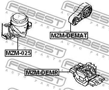 FEBEST MAZDA RIGHT ENGINE MOUNT (HYDRO) - MZM-025