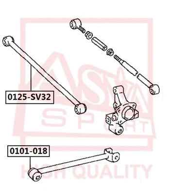 FEBEST 1990-1994 Toyota Camry Rear Transverse Link 0125-SV32