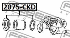 FEBEST Alfa Romeo Rear Brake Caliper Repair Kit 2075-CKDR
