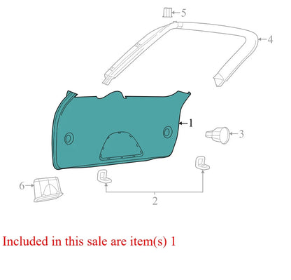 2015 Jeep Grand Cherokee Liftgate Trim Cover Used OEM 1XW83DX9AM