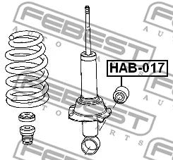 FEBEST 2003-2017 Honda CR-V Rear Shock Absorber Bushing HAB-017