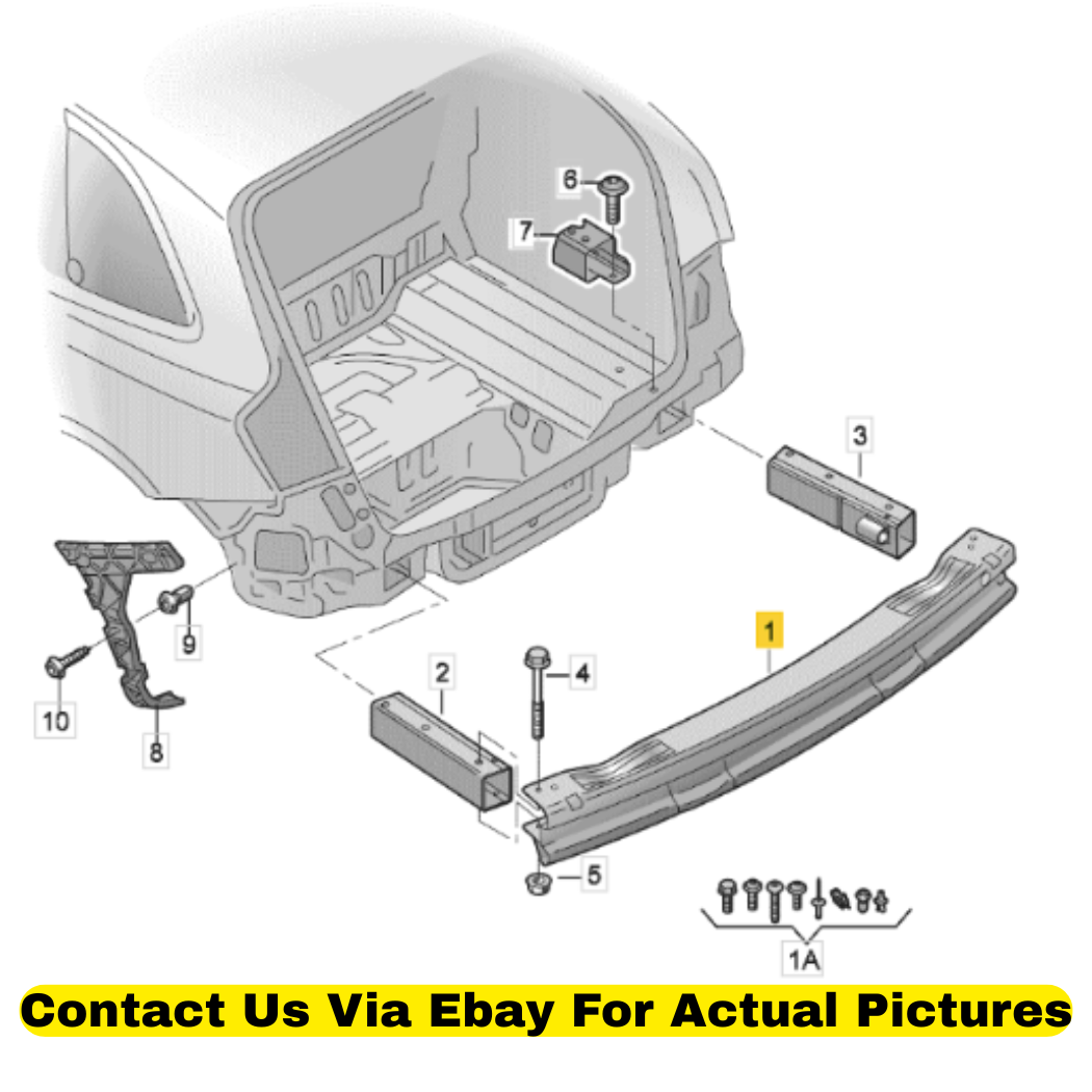 2012 Audi Q5 Rear Bumper Impact Bar Used OEM 8R0807313B