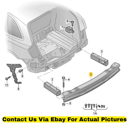 2012 Audi Q5 Rear Bumper Impact Bar Used OEM 8R0807313B