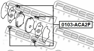 Febest 2000-2005 Toyota RAV4 Disc Brake Clip Set 0103-ACA2F