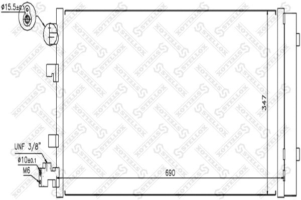 STELLOX 2008-2010 Renault Megane AC Condenser 921000005R