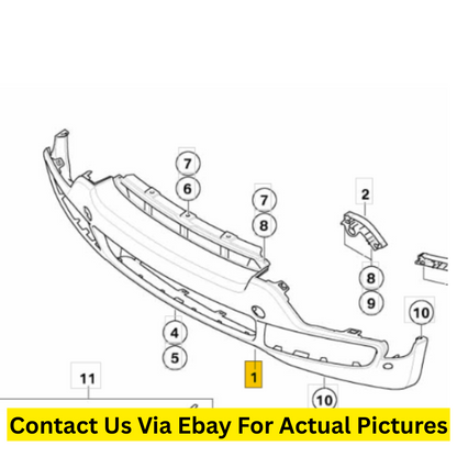 2009 BMW X5 Front Bumper Trim Panel Used OEM 51117172356