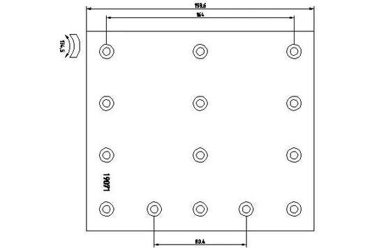 TEXTAR Brake Lining Kit, Drum Brake 1907102