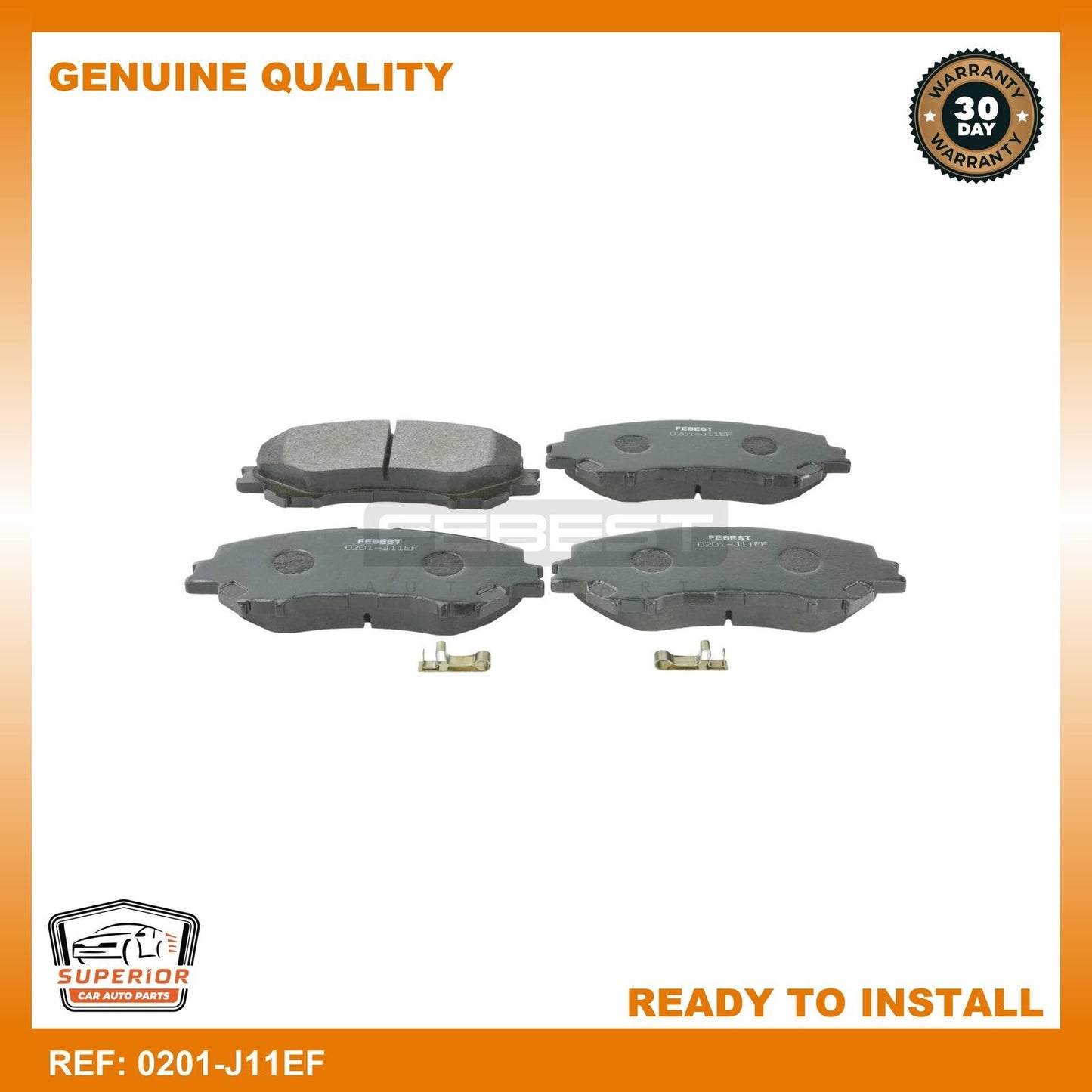 Febest 2014-2017 Nissan X-Trail Pad Kit Disc Brake Front 0201-J11EF