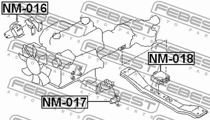 FEBEST NISSAN RIGHT ENGINE MOUNT TD27/VG30 - NM-016
