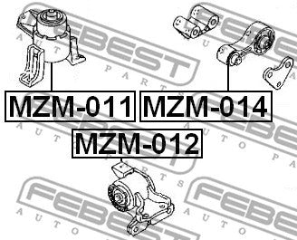 FEBEST 2003-2008 Mazda 6 Rear Engine Mount MZM-014