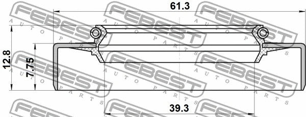FEBEST 2006-2021 Hyundai Santa Fe Drive Shaft Oil Seal 95GDW-41610813R