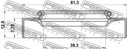 FEBEST 2006-2021 Hyundai Santa Fe Drive Shaft Oil Seal 95GDW-41610813R